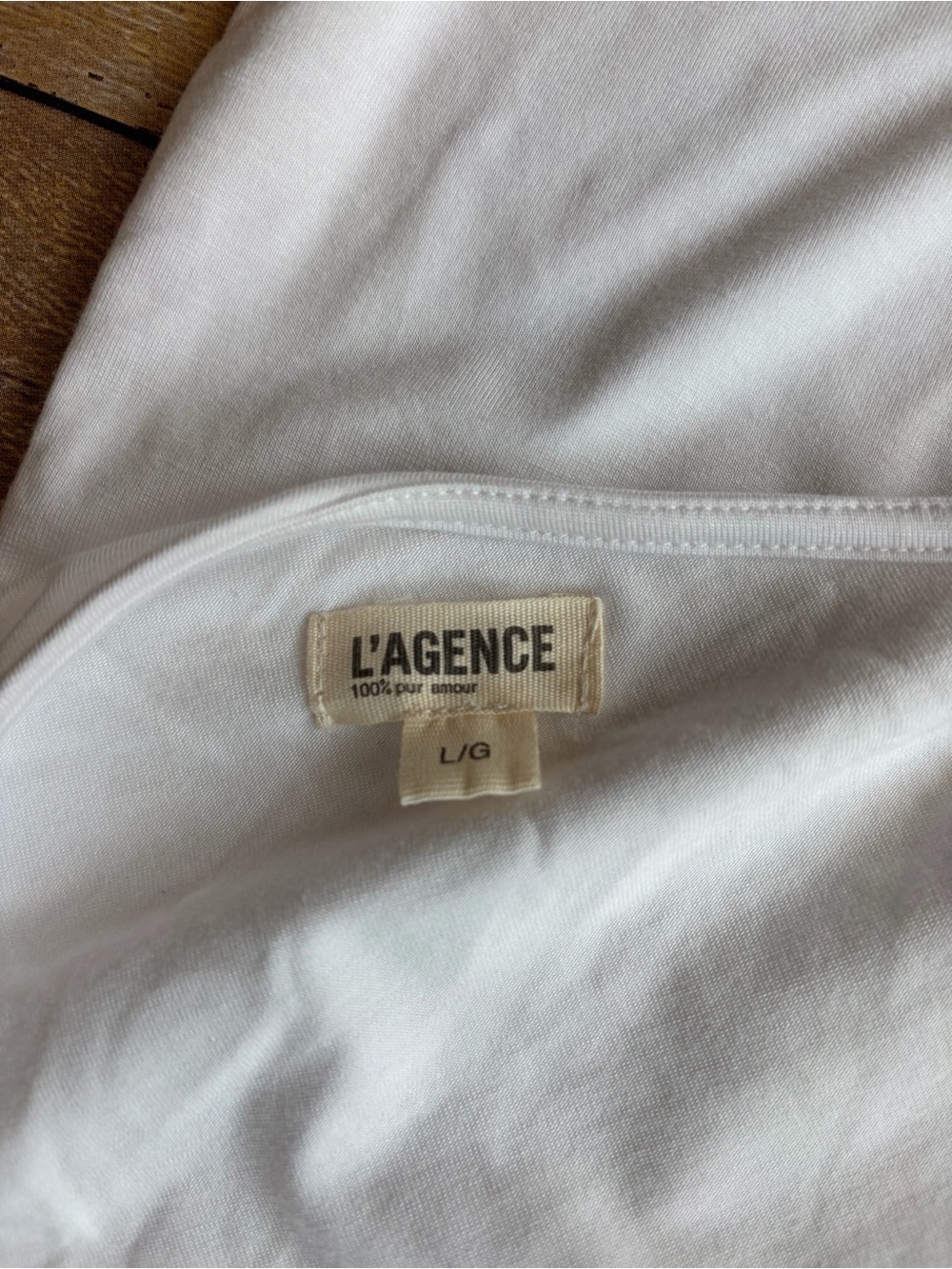 L'AGENCE NWOT Hattie Top in White-size Large - Picture 4 of 7